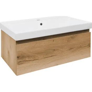Šatní skříň Swiss aqua technologies Koupelnová skříňka s umyvadlem SAT B-Way 79x30x45 cm dub BWAY80OAKU1