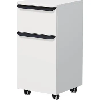 Šatní skříň Naturel Koupelnová skříňka nízká Pavia 40x75,8x43 cm bílá mat černá úchytka PAVIA3N40CE