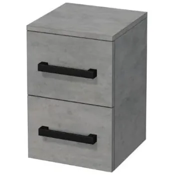 Šatní skříň Swiss aqua technologies Koupelnová skříňka nízká s černou úchytkou SAT Cube Way 32,5x49,3x33 cm beton mat CUBE3CN32BE