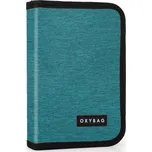 Školní penál Oxybag UNICOLOR Green – 1 patro, 2 chlopně, prázdný