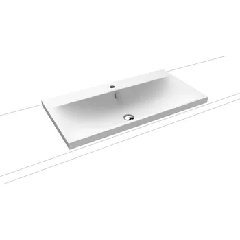 Umyvadlo Kaldewei Umyvadlo na desku Silenio 3041 90x46 cm alpská bílá otvor pro baterii uprostřed 904006013001