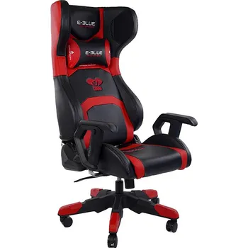 Herní židle E-Blue COBRA BLUETOOTH s reproduktory – černá/červená, umělá kůže