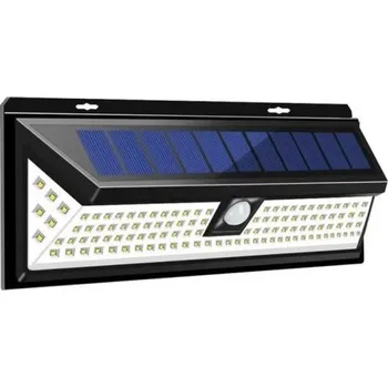 Venkovní osvětlení LED LF1630 PIR SOLAR, velké a výkonné venkovní LED světlo se solárním panelem, pohybové čidlo, 110x LED SMD