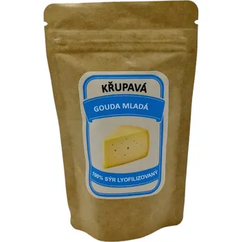 Křupavý sýr Mladá Gouda 20g (Křupavý sýr do kapsy lyofilizovaný 100% sýr)