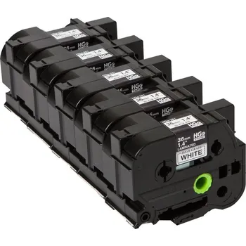 Počítačové příslušenství BROTHER páska pro vysokorychlostní tisk HGE261V5 / bílá-černá / 36mm
