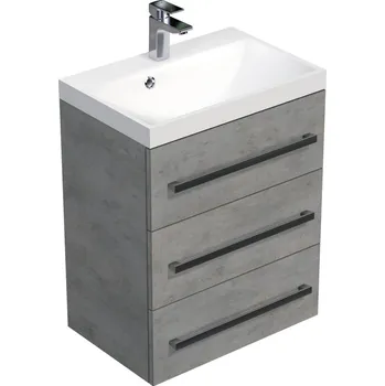 Ložnice Swiss aqua technologies Koupelnová skříňka s umyvadlem SAT Cube Way 60x76,5x40 cm beton CUBE2603BE