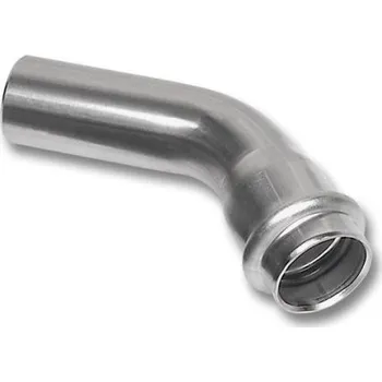 rozdělovač topení Sanha NIROSAN 9040 oblouk 45°, 42mm, s konci na vnitřní a vnější lisování, voda, nerez ocel