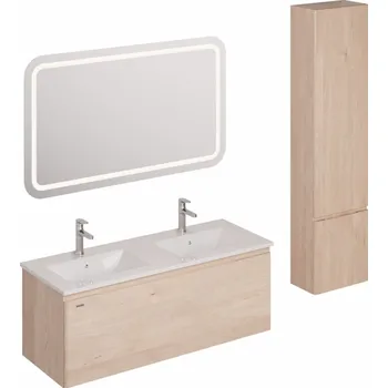 Šatní skříň Naturel Koupelnová sestava s umyvadlem včetně umyvadlové baterie, vtoku a sifonu Ancona akácie KSETANCONA5