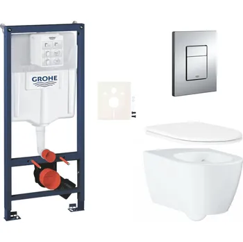 Klozet Grohe Závěsný wc set do lehkých stěn / předstěnová montáž Essence SIKOGRSESE