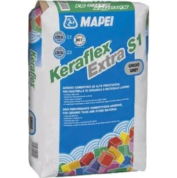 Průmyslové lepidlo Mapei KERAFLEX EXTRA S1 tenkovrstvé tixotropní lepidlo 25 kg, šedá