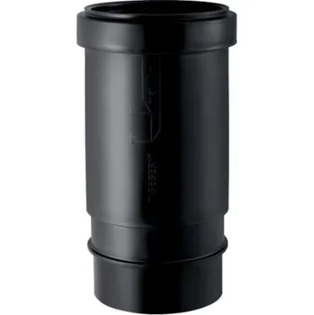 Instalatérský materiál Geberit PE dlouhé hrdlo DN70, s dvojitým pouzdrem, odpadní, PE-HD, černá