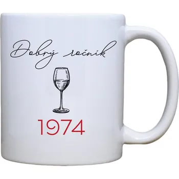 Keramický hrnek s potiskem Dobrý ročník víno Objem a motiv: 400 ml modrý uvnitř