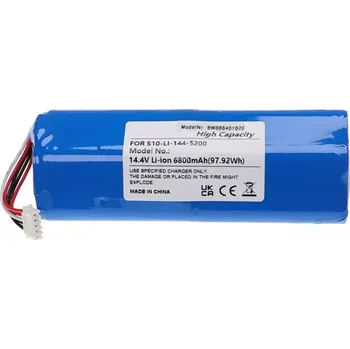 TopTechnology Baterie Ecovacs S10-Li-144-5200 6800mAh 14,4V Li-Ion, náhradní kvalitní akumulátor pro robotické vysavače řady Deebot Ozmo T8 a další