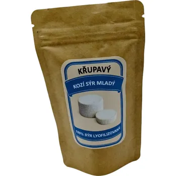 Křupavý sýr Kozí mladý 20g (Křupavý sýr do kapsy lyofilizovaný 100% sýr)
