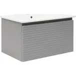 Naturel Koupelnová skříňka s umyvadlem Savona 98x43x44,8 cm šedá mat SAVONA100GM