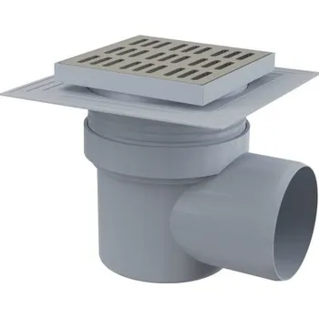 Kanalizační potrubí Alcadrain ALCA podlahová vpust 110 mm, boční odtok, nerez
