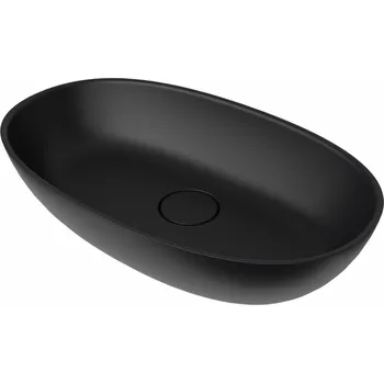 Umyvadlo Swiss aqua technologies Umyvadlo na desku SAT Aula 60x36 cm černá mat bez otvoru pro baterii, bez přepadu SATAU6036C