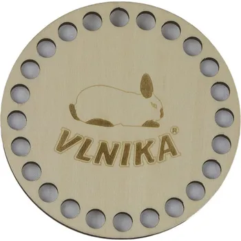 Bellatex Dno víko překližkové 10cm průměr / otvory 6mm přírodní kruh s králíčkem