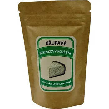 Křupavý sýr Kozí s bylinkami 20g (Křupavý sýr do kapsy lyofilizovaný 100% sýr)