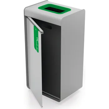 Odpadkový koš Durable DURASORT 55L, odpadkový koš na sklo zelený, lakovaný kov s plastovou nádobou