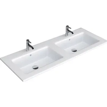 Umyvadlo Oristo JOY dvojumyvadlo 121 cm, se 2 otvory pro baterii a přepadem
