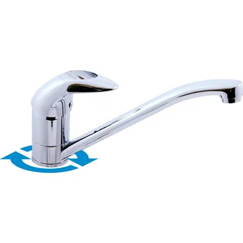 Vodovodní baterie Rav slezák Dřezová baterie RAV SLEZÁK Vltava s otočným ramínkem chrom V105.0