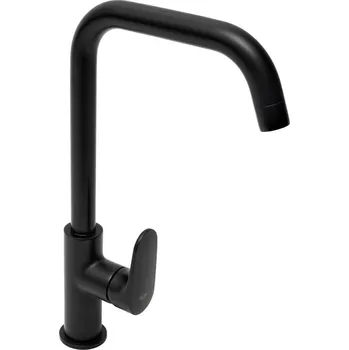 Vodovodní baterie Swiss aqua technologies Dřezová baterie SAT Dark s otočným ramínkem černá SATBSDA280LC