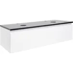 Swiss aqua technologies Koupelnová skříňka s kamennou krycí deskou SAT B-WAY 119x30x45 cm bílá lesk BWAY120WTK