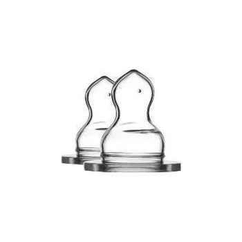 dětské pítko EcoViking Savička orthodontic, úzká 2 ks - silikon Vel. 2 (6 m+)