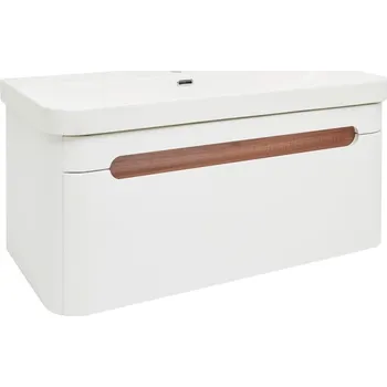 Šatní skříň Swiss aqua technologies Koupelnová skříňka s umyvadlem SAT Fusion 97,5x43x45 cm bílá matná mat SATFUSION100WMW