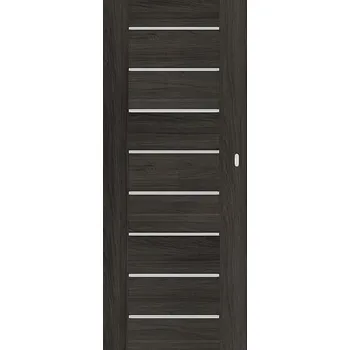 Stavebniny Naturel Interiérové dveře Perma posuvné 70 cm jilm antracit posuvné PERMAJA70PO