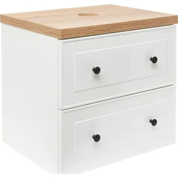 Šatní skříň Naturel Koupelnová skříňka s krycí deskou Forli 60x53x46 cm bílá lesk FORLI60BID