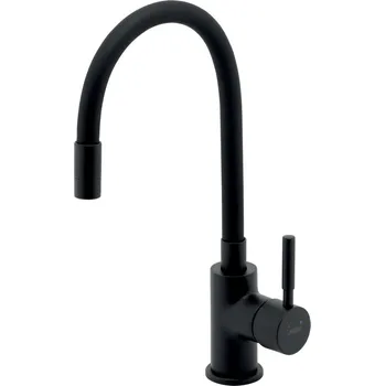 Vodovodní baterie Novaservis Dřezová baterie se silikonovým ramínkem černá 70710,5