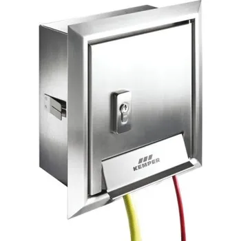 Jistič Kemper MINI-TRESOR 211 vestavná skříň DN15, 245x120x238,5mm, s venkovní armaturou, nerez ocel