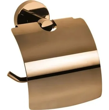 Bemeta CORAL držák toaletního papíru s krytem, nástěnný, měděná zlatá