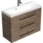 Naturel Koupelnová skříňka s umyvadlem SAT Cube Way 100x76,5x40 cm dub wellington CUBE21003DW