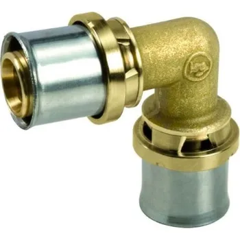 Stavebniny Giacomini RM122 koleno 90°, 26x3 mm, lisovací, voda, mosaz