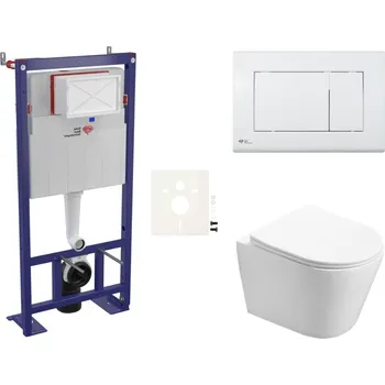 Klozet Swiss aqua technologies Cenově zvýhodněný závěsný WC set SAT do lehkých stěn / předstěnová montáž+ WC SAT Infinitio SIKOSSIN20