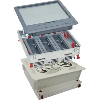 Elektroinstalační krabice Podlahová krabice - instalace do betonu 24 modulů (12 přístrojů 45x45)