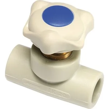 Vodovodní potrubí Wavin EKOPLASTIK PPR ventil 50mm, přímý, svařovací, voda, PP-R