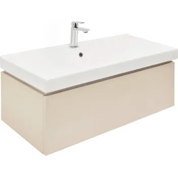 Ložnice Swiss aqua technologies Koupelnová skříňka s umyvadlem a baterií SAT Feel 100x30x46 cm pískově béžová mat SATFEEL100BEU1B