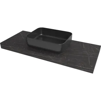 Naturel Deska pod umyvadlo Dolce 120x8x50 cm Pietra Grigia černá mat DO12050PBC