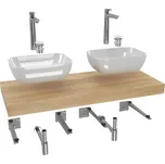 Hansgrohe Koupelnová sestava Siko s deskou pod umyvadlo Dolce 120x8x50 cm dub halifax KSETDO18