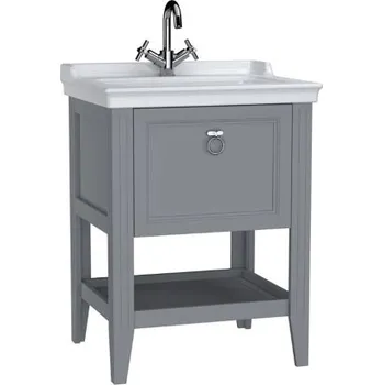 Koupelnový nábytek Vitra VALARTE skříňka s umyvadlem 65x53x88 cm, 1 zásuvka, 1 police, matná šedá