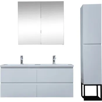 Šatní skříň Swiss aqua technologies Koupelnová skříňka s umyvadlem SAT B-Way bílá lesk KSETBWAY15