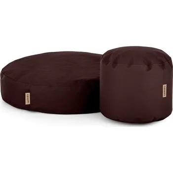 Sedací pytel SakyPaky set - sedací vak Žiži a taburet hnědá čoko