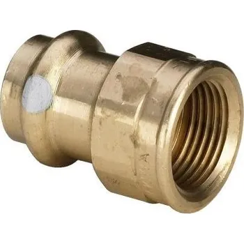 rozdělovač topení Viega PROFIPRESS S 4512 přechodový kus 22x1", s vnitřním závitem, lisovací, solar, červený bronz