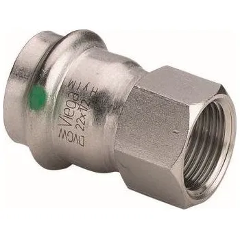 Stavebniny Viega SANPRESS INOX 2312 přechodový kus 22x1", s vnitřním závitem, lisovací, voda, nerez ocel
