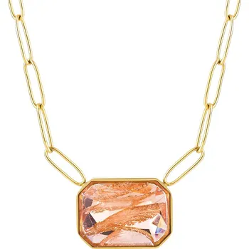 Náhrdelník Preciosa Pozlacený náhrdelník z chirurgické oceli Preciosa Ocean s českým křišťálem 7444Y49