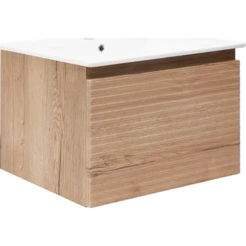 Šatní skříň Naturel Koupelnová skříňka s umyvadlem Savona 78x43x44,8 cm dub halifax mat SAVONA80DH